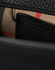 Grainy Calfskin Note Crossbody Bag Black
