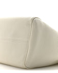 Calfskin Cuir Small Triomphe Cabas Drawstring White