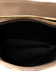 Suede Y Quilted Monogram Medium Loulou Chain Satchel Taupe