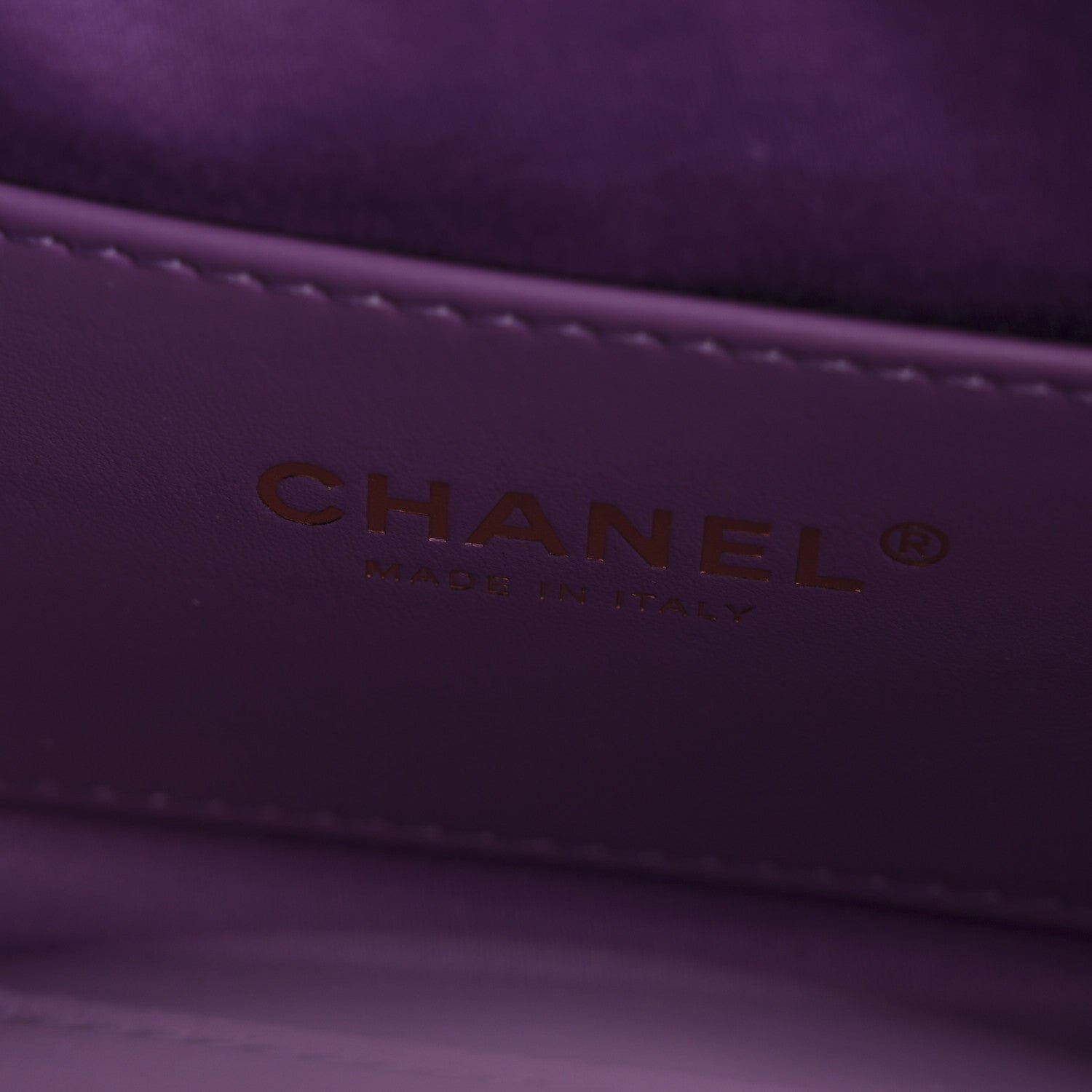 Suede Quilted Mini CHNL 25 Handbag Purple