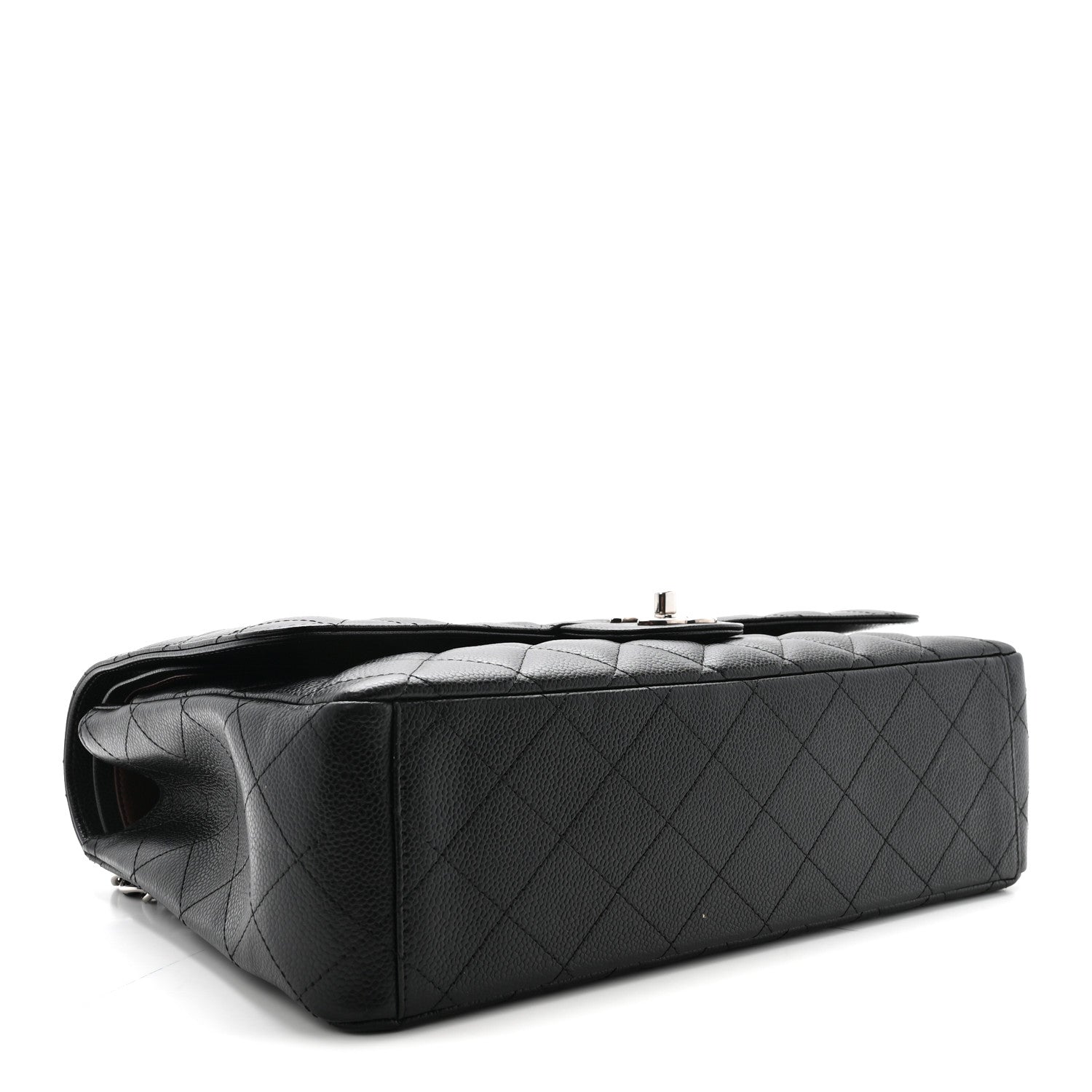 Caviar Quilted Maxi Double Flap Black
