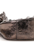 Metallic Agneau Arena Le Cagole Shoulder Bag XS Dark Bronze