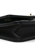 Lambskin Quilted Crystal Handle Wallet On Chain WOC Black