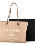 Mixed Fibers Small Deauville Tote Beige
