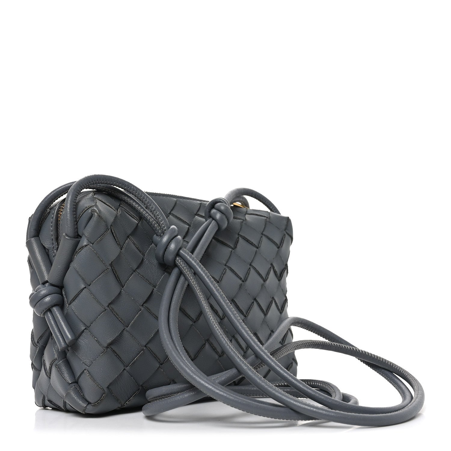 Nappa Intrecciato Mini Loop Camera Bag Thunder