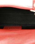 Calfskin Beaded Mini Lady D1OR Rouge Multicolor