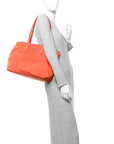 Tessuto Nylon Saffiano Tote Papaya Ibisco