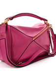 Calfskin Medium Puzzle Bag Fuchsia