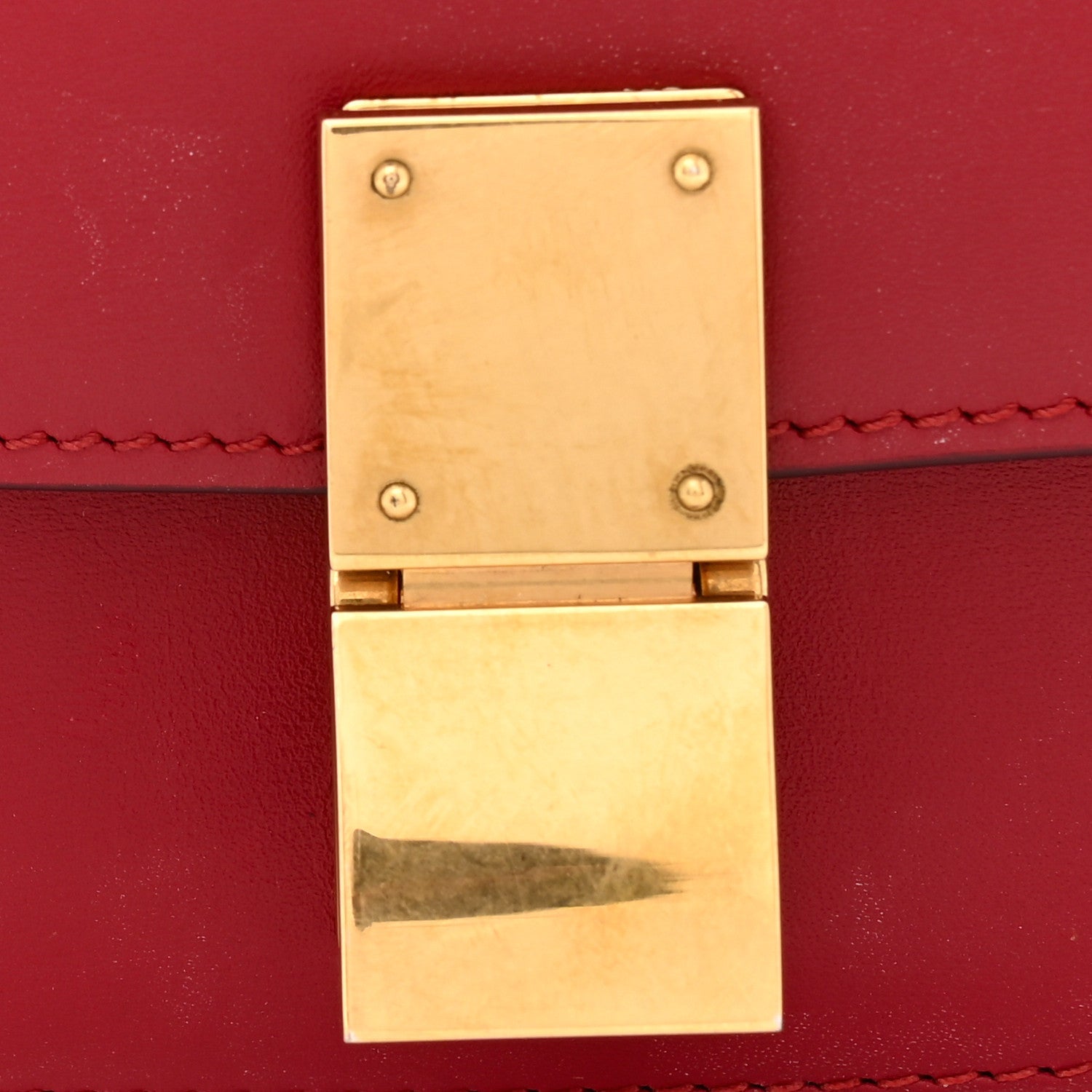 Box Calfskin Small Classic Box Flap Bag Red