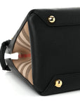 Derby Calfskin House Check Medium Banner Tote Black