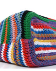 Cotton Crochet Stripe Tote Bag Multicolor