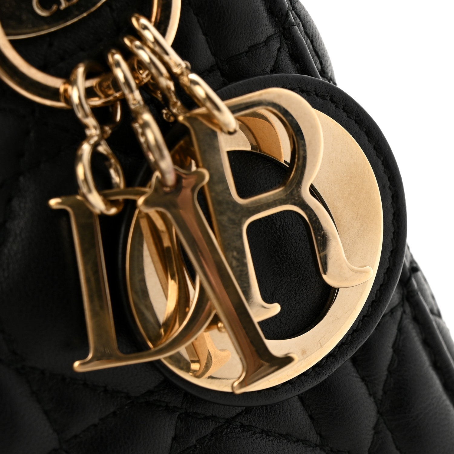 Lambskin Cannage Mini Lady D1OR Black