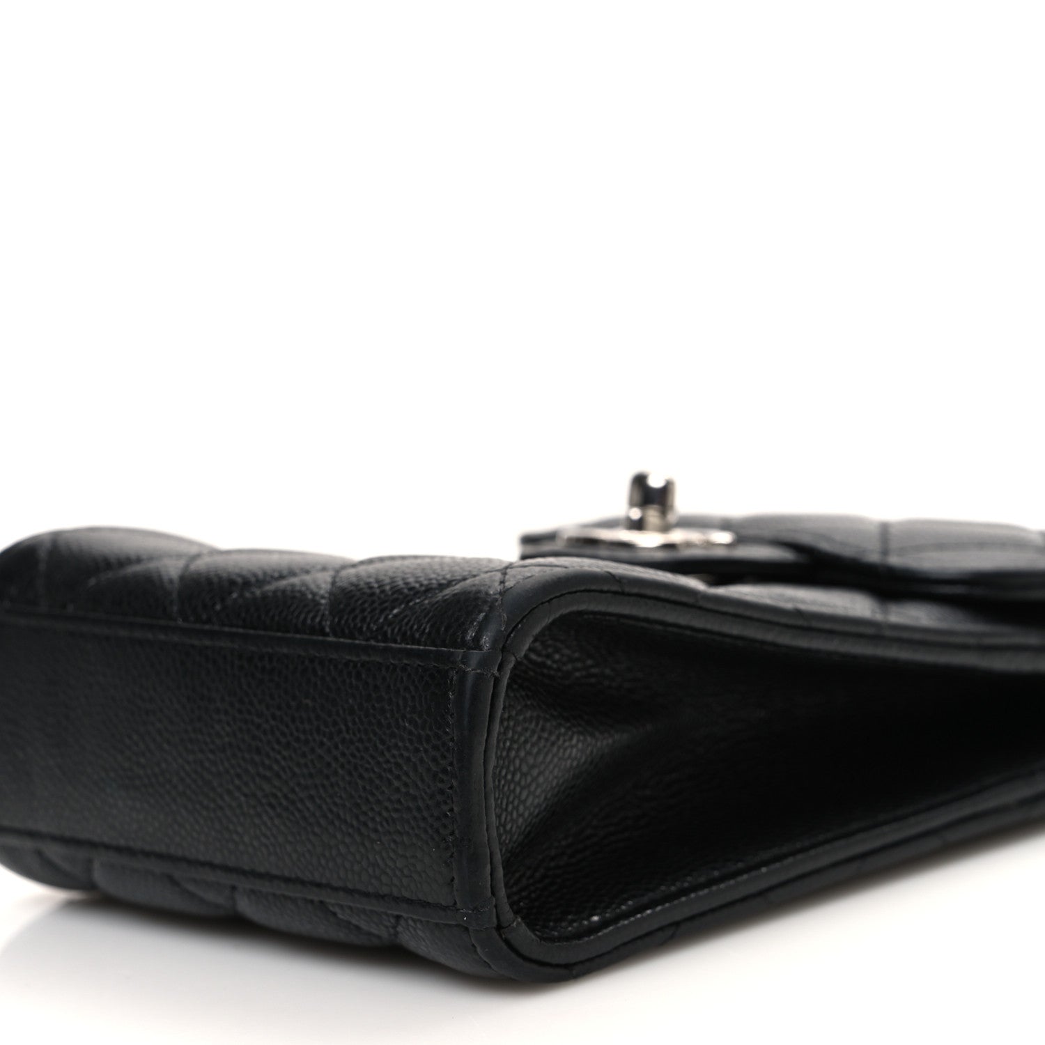 Caviar Quilted Classic Phone Holder Black
