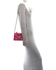 Smooth Calfskin Small Devotion Envelope Top Handle Bag Pink