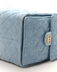 Washed Denim Quilted Medium CHNL 25 Handbag Blue