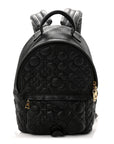 Lambskin Flower Quilted Palm Springs Backpack PM Black