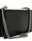 Pebbled Calfskin Small Dionysus Shoulder Bag Black