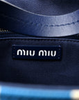Canapa Vitello Striped Small Tote Turchese