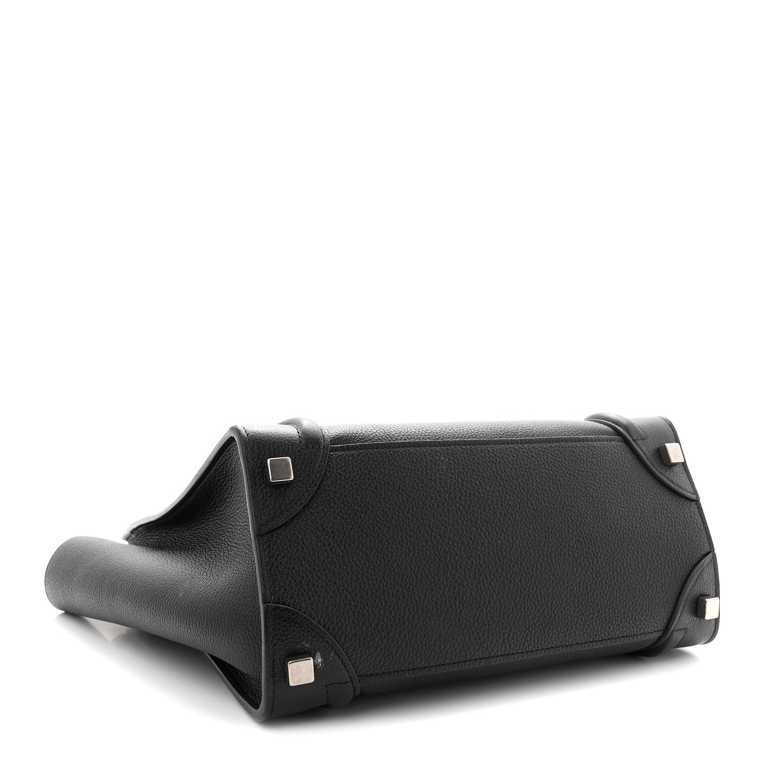 Drummed Calfskin Micro Luggage Black