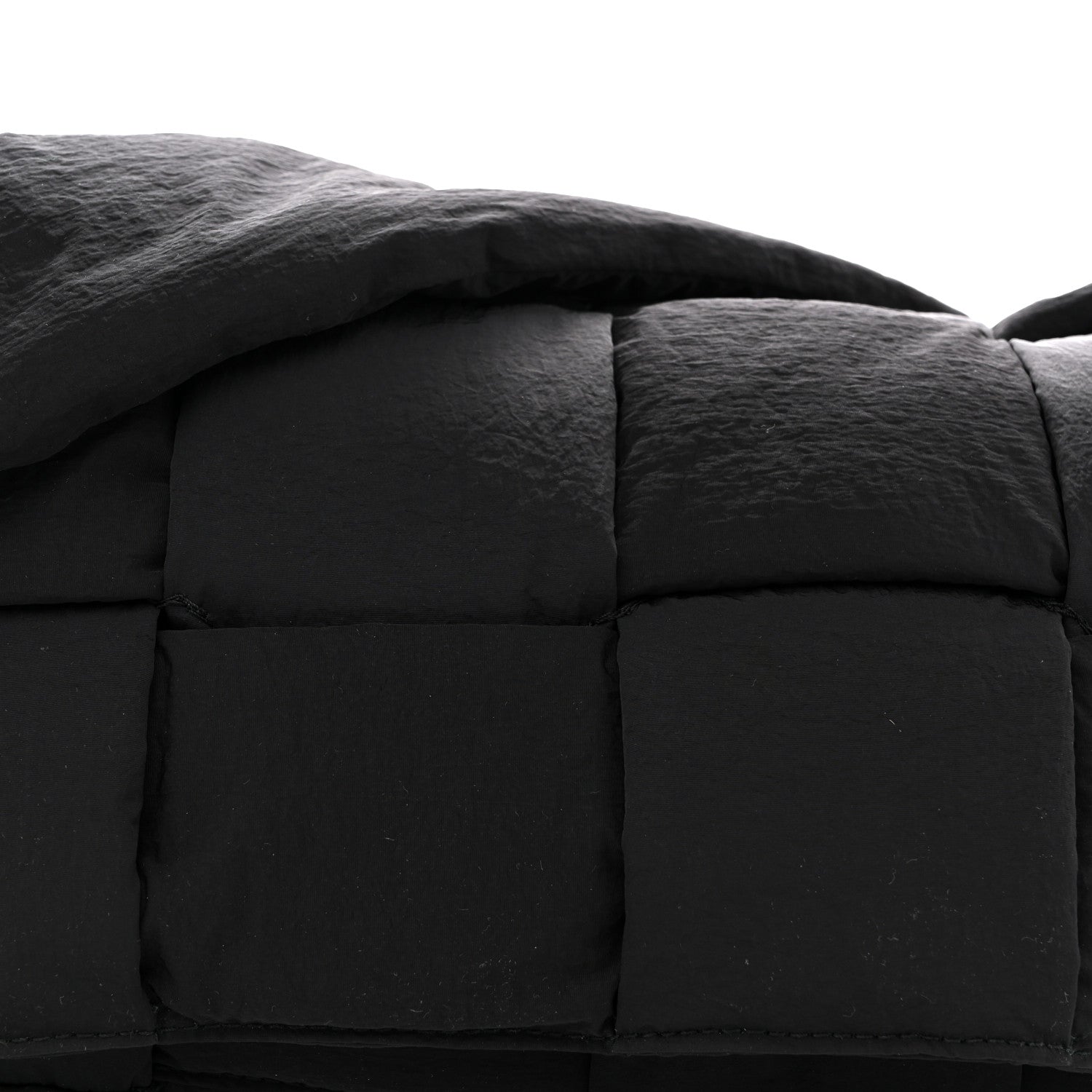 Nylon Intrecciato Padded Tech Cassette Bag Black