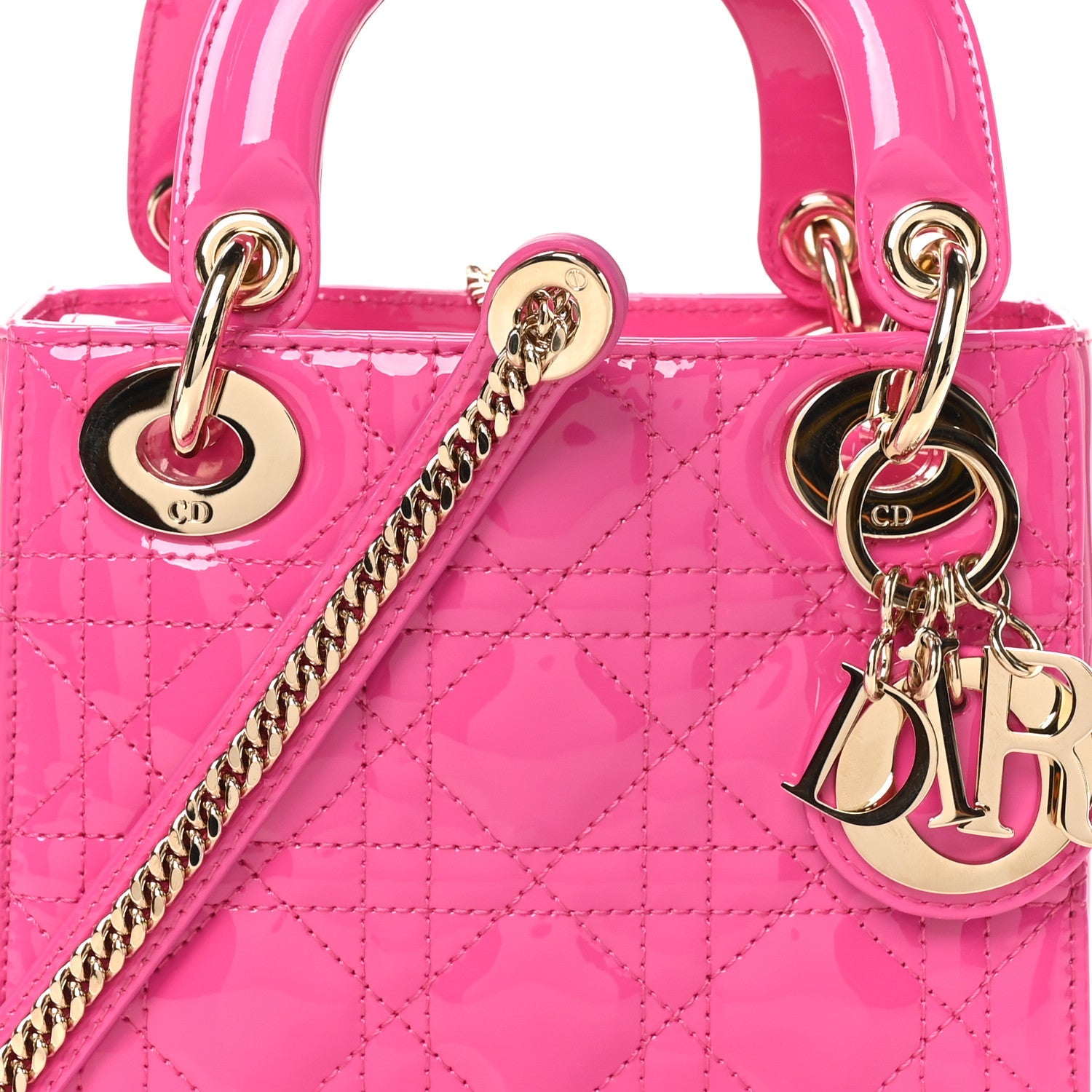 Patent Cannage Mini Lady D1OR Pink