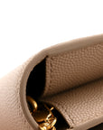 Grain De Poudre Monogram Uptown Chain Wallet Taupe