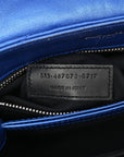 Metallic Calfskin Y Quilted Monogram Toy Loulou Crossbody Bag Blue Royal