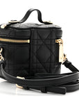 Lambskin Cannage Micro Lady D1OR Vanity Case Black