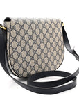 GG Supreme Monogram Small Messenger Shoulder Bag Beige Blue Navy