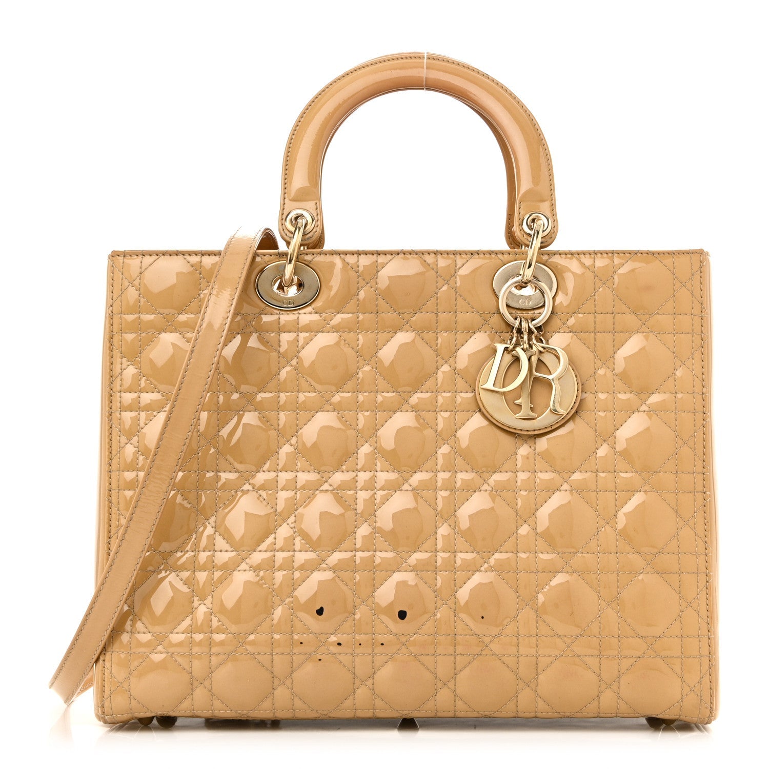 Patent Cannage Large Lady D1OR Dark Beige
