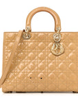 Patent Cannage Large Lady D1OR Dark Beige