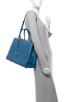 Vitello Elite Regular 2Jours Tote Blue Cobalto