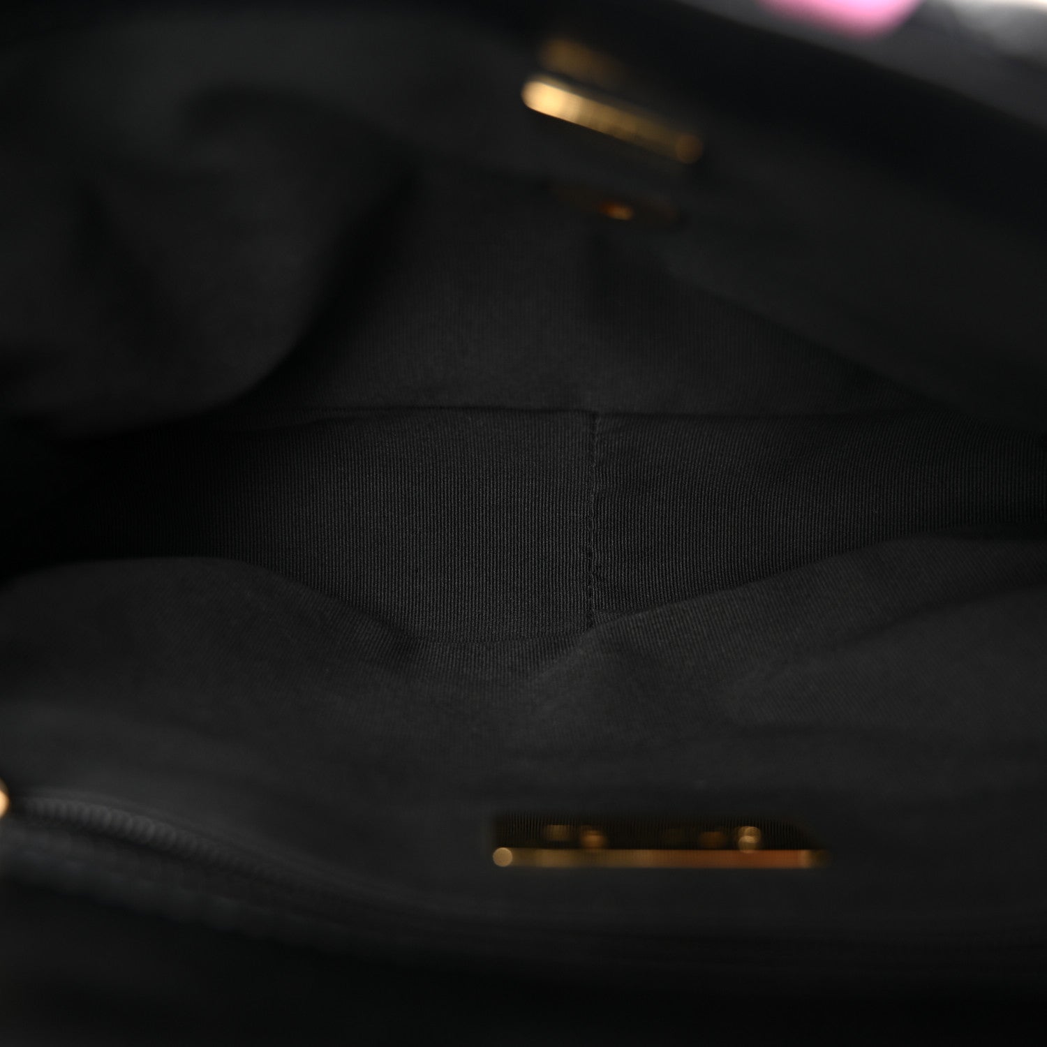 Lambskin Printed Fabric Medium CHNL 19 Flap Black Multicolor