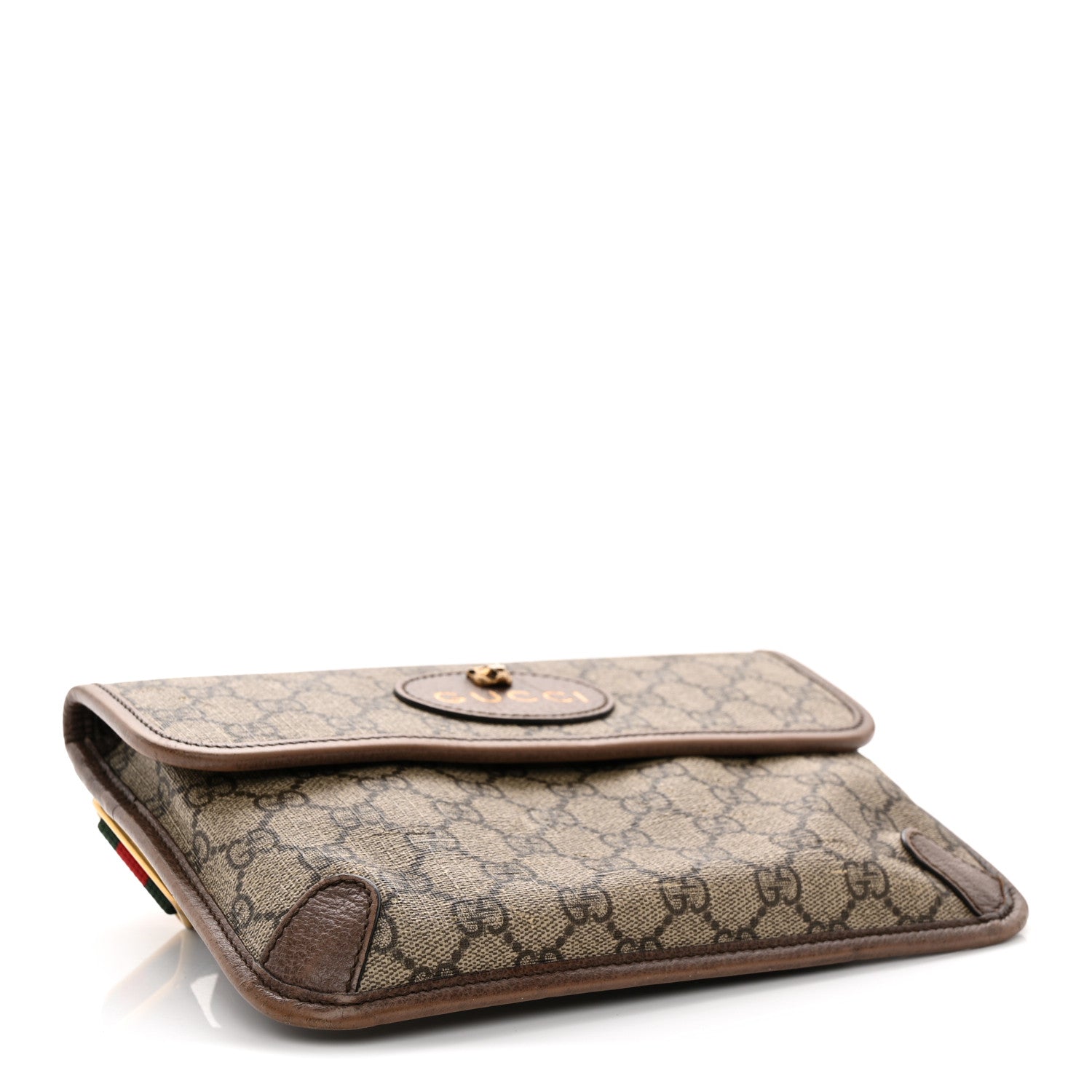GG Supreme Monogram Neo Vintage Web Belt Bag Brown