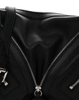 Calfskin Small Repeat Zip Hobo Black