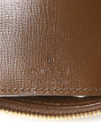 GG Supreme Monogram Azalea Calfskin Small Retro Interlocking G Wristlet Messenger Bag Beige Ebony Brown Sugar