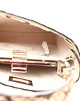 Cuoio Romano Snakeskin Selleria Mini Peekaboo Iconic Satchel White Stone
