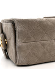 Suede Quilted Mini CHNL 25 Handbag Dark Grey