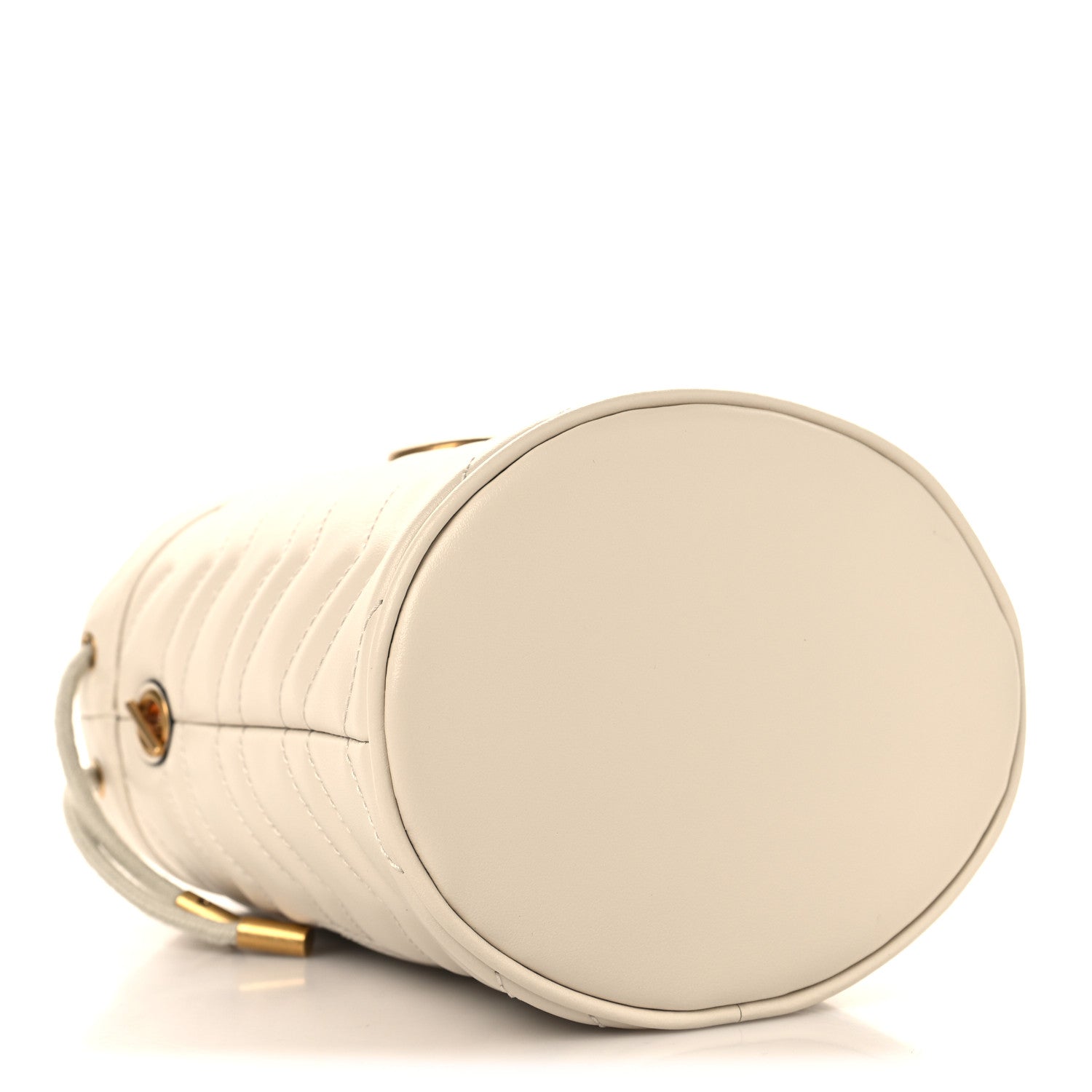 Calfskin Matelasse Mini GG Marmont 2.0 Bucket Bag White
