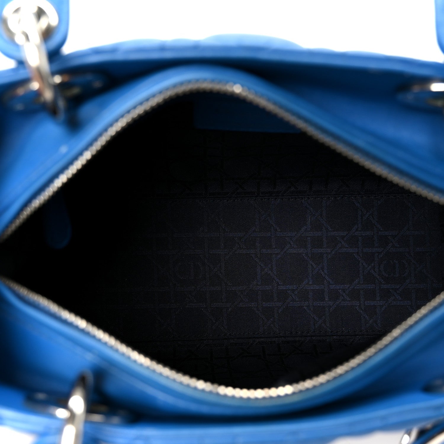 Lambskin Cannage Medium Lady D1OR Blue