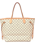 Damier Azur Neo Neverfull MM Rose Ballerine