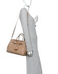 Smooth Calfskin Small Bel Air Carry All Bag Latte