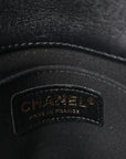 Velvet Quilted Crush On Chains Flap Bag Black
