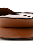Grained Calfskin Saddle Bag With Strap Camello
