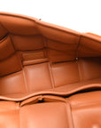 Lambskin Maxi Intreccio Padded Chain Cassette Crossbody Bag Clay