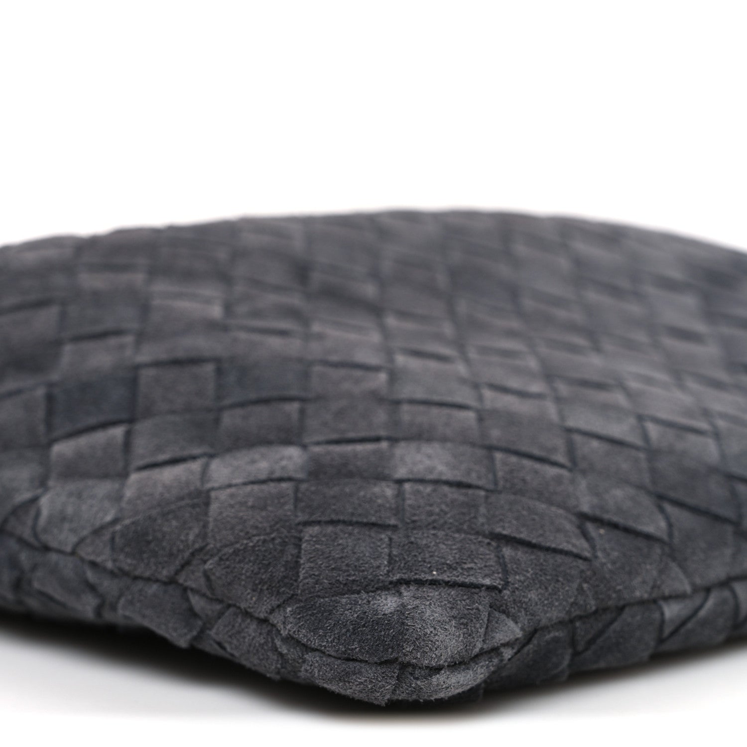 Suede Calfskin Intrecciato Medium Dustbag Grey