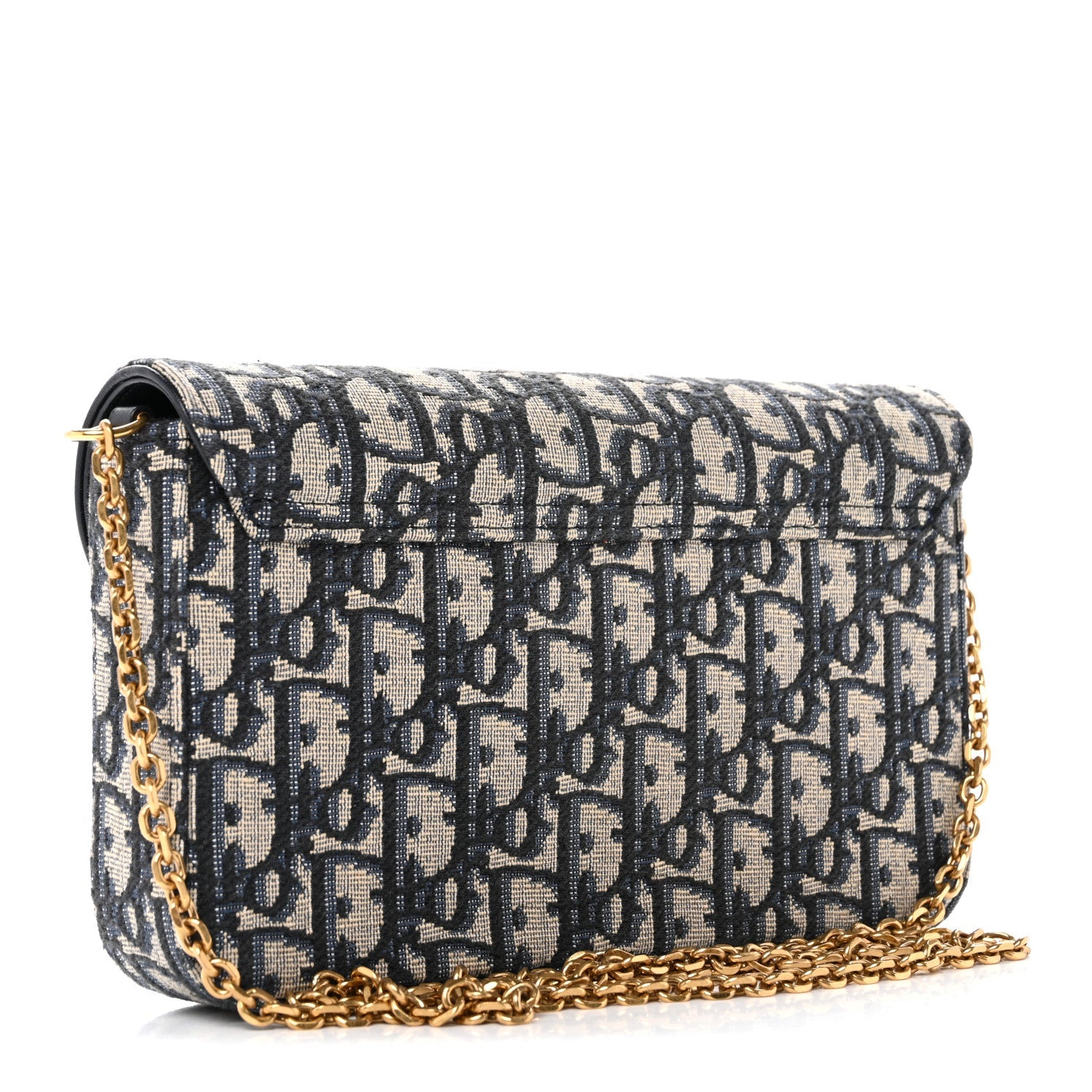 Oblique Saddle Chain Pouch Blue