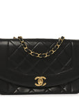 Lambskin Quilted Small Single Flap Black