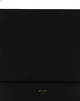 Soft Grained Calfskin Sangle Bucket Bag Black