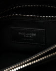 Calfskin Y Quilted Monogram Medium Loulou Chain Satchel Black